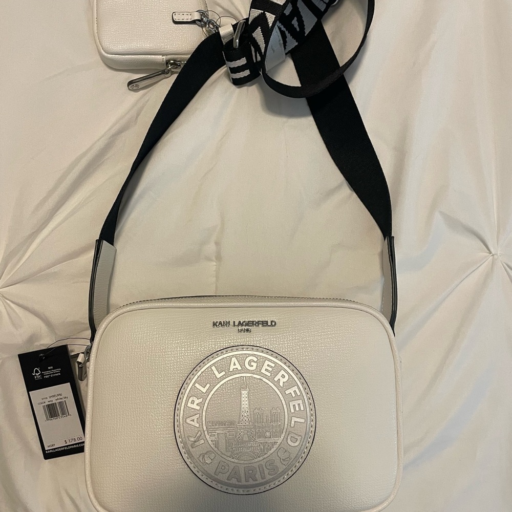 Karl Lagerfeld White Crossbody Bag